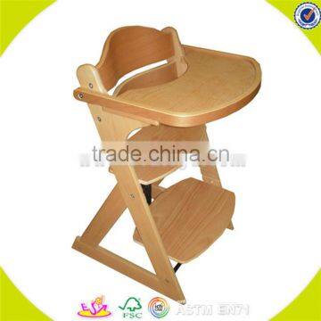 wholesale new baby high chair solid wood high chair hot sale baby high chair W08F018