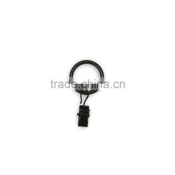 High Quality Black Coated Iron Curtain Ring With Clip / Rod Ring With Clip Hanging / A Ring With A Clip photo-2
