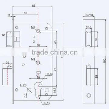 EU,USA More Fashionable and Cheap Price and Good Quality Safe Lock Body 55x72 photo-2