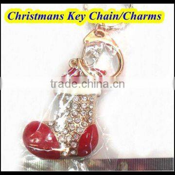 2012 New&Fashion Christmas stocking metal Keychain for Christmas Craft