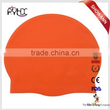 Customized Logo 100% Silicone Swimming Cap With Adult and Kid Size photo-4