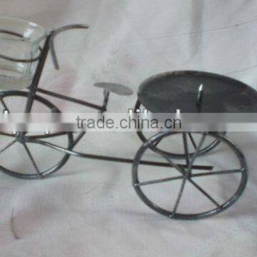 Decorative bicycle Metal Candle Holder of bicycle design hot selling