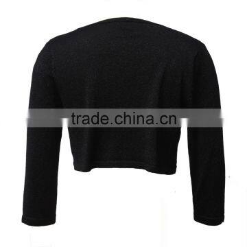 Ladies Fashion Womens Black Short Sleeve Cardigan photo-2