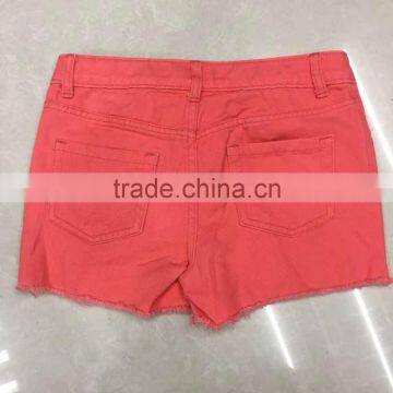 China Stock Garment Suppliers Branded Girls Stretch Denim Shorts photo-5