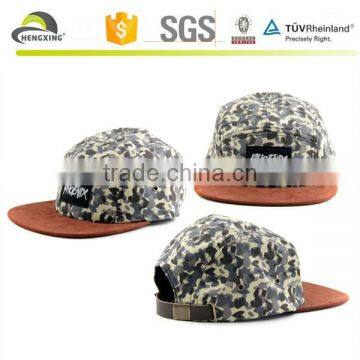 Custom Flower Five Panel Cap/5 Panel Cap With Suede Brim photo-2