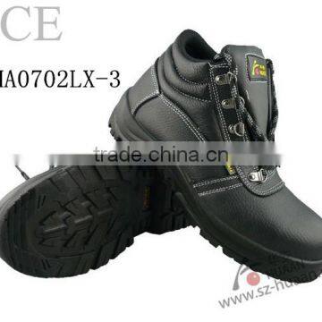 Anti Slip PU+TPU Outsole Cow Leather CE Steel Toe Work Boots photo-3