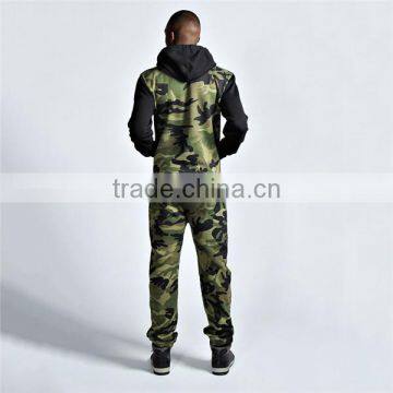 PA0019A Wholesale Camo Printed Adult Onesie With Black Sleeves and Pocket photo-2