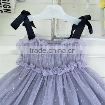 MGOO Special Design Bow Shoulder Girl Shinning Princess Dress Children Kids Star Infant Vestidos 6706 photo-6