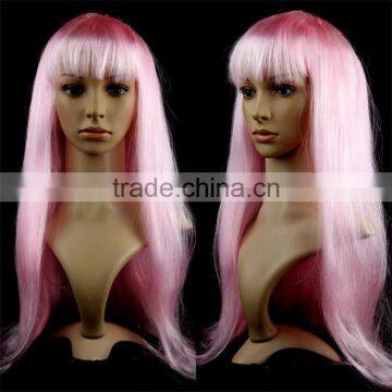 Cheap Women Cosplay Multi-color Long Straight Synthetic Wig Halloween Party Wig photo-5