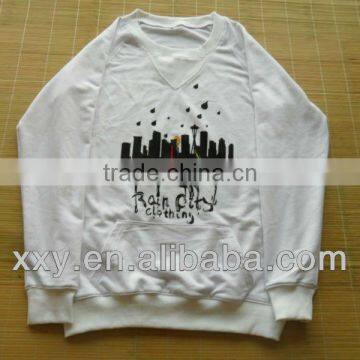 Fashion Crew Neck Printed Men Sweatshirts White