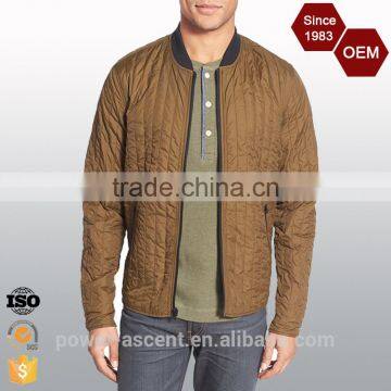 Men's Low Collar High Quality Bomber Jackets With Zipper photo-2