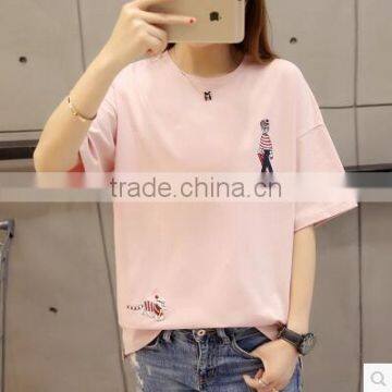 Short Sleeve T-shirt Female 2017 New Spring Summer Wear Loose Clothes photo-3