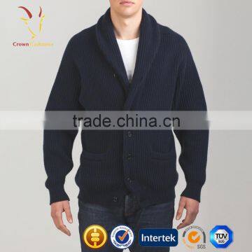 Blended Cashmere Mens Wool Casual Cardigan photo-3