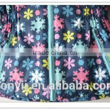 CHILDREN KID GIRL'S CUTE PRINT PUFFY HOODED SKI JACKET photo-4