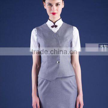5 Colours Available Chantilly and Slim Fit Wholesale Formal Airline Uniforms of Women photo-3