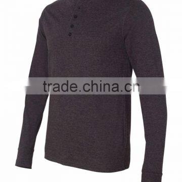 Bella+Canvas Men's Jersey Long Sleeve Henley Tee - 100% Combed and Ring-spun Cotton and Comes With Your Printed Logo photo-4