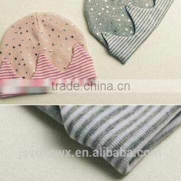 Star Printed Fancy Baby Hat, Soft Touch 100% Cotton Baby Hat, Star Baby Hat photo-5
