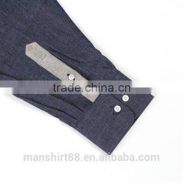 Business Shirts Denim Button Down New Design Men Dress Shirt photo-3