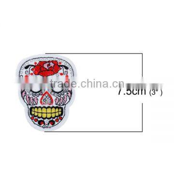 DIY Scrapbooking Craft Halloween Skull Sequins Stick On Fabric Polyester Appliques photo-2