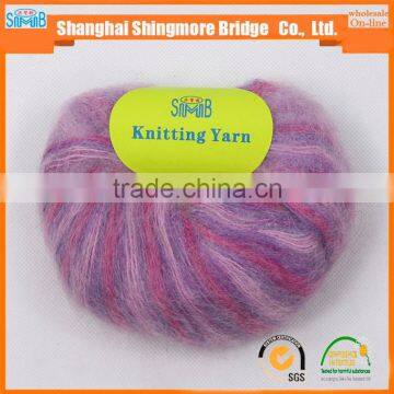 China factory wholesale mohair acrylic blended yarn used for hand knitting sweater with cheap price