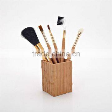 5pcs mini make up brushes professional with wooden case