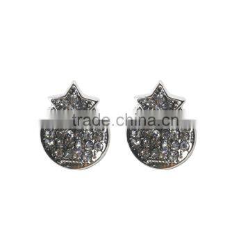 Customized Unisex Cute Double Designs Cheap For Stud Hiphop Earrings Wholesale photo-2