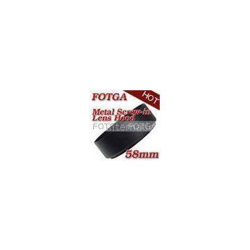 Fotga Screw Mount Standard Metal SLR Camera Lens Hood for Canon Nikon 58mm Lens