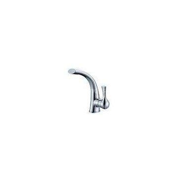 Ceramic Single Lever Kitchen Faucet / Brass Deck Mounted Faucet Tap with One Handle