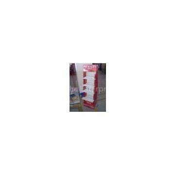 Laminating 4 layer Cosmetic Display Stands shelves with green environmental protection