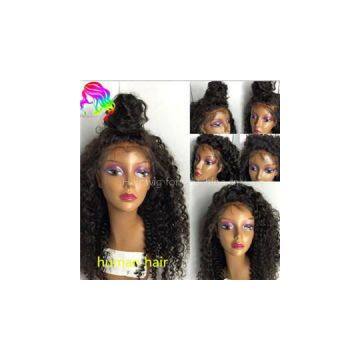 Malaysia Human Hair Full Lace Wig Curly