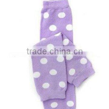 2014 baby leg warmers dot pattern LAVENDER color