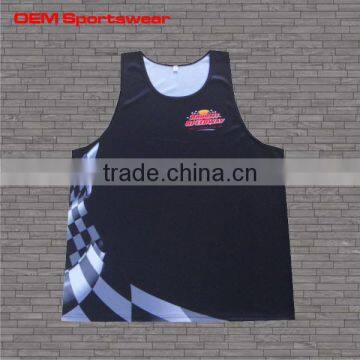 Plus size custom sublimated running singlets