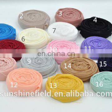 Chiffon flat Roses rolled flower handmade decoration flower sunshinefield flower