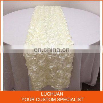 High Quality Fancy Wedding Rosette Table Runner photo-3