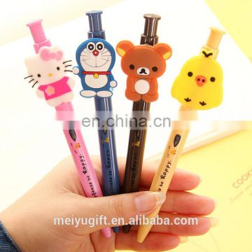 Customized 3D cartoon character rubber ball pen