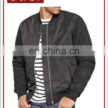 Wholesale Mens Midweight Mesh-paneled Bomber Jacket