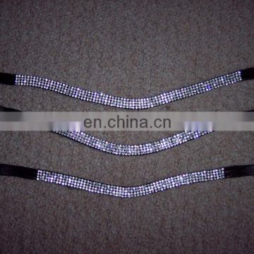 Leather Rhinestones Browband