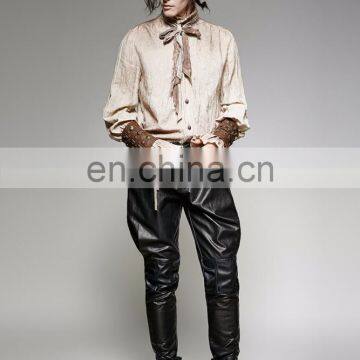 Steampunk Punk Rave Male Brown Shirt Wristband Set S-200 photo-5