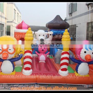 funny inflatable bouncing castle , inflatable pororo funcity , inflatable pororo amusement park for kids