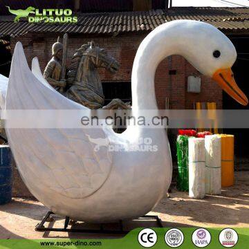 Life Size Realistic Fiberglass Swan