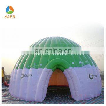 2017 Aier Factory Outdoor Green and White Dome Tent for Sale/inflatable Tents for Camp