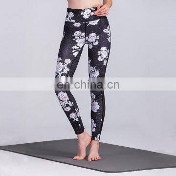 Meth print piece together active women tight fitness leggings sport pants