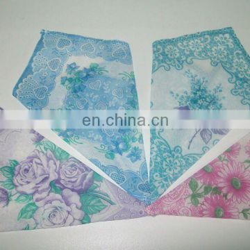 100% cotton high quality wedding ladies' handkerchief