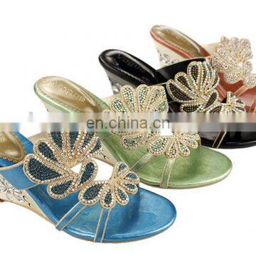 2016 China manufacturer nice shoes and bags with stone matching dress for wedding