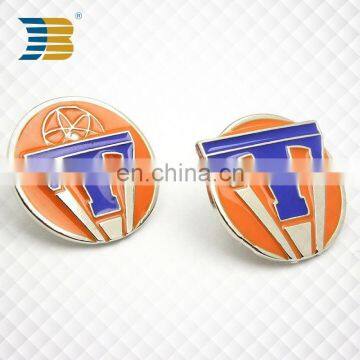 Round shape soft enamel metal bulk lapel pin badge