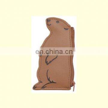 FOR CHANGE COINS LEATHER ANIMAL MOLE POUCH