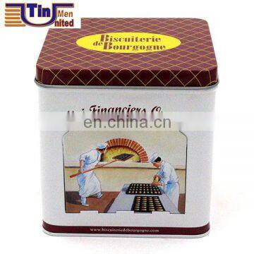 elegant Square open-door tin box for present packaing