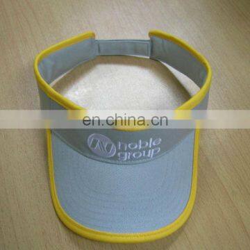 High quality 100% cotton sunvisor hat with contrast binding