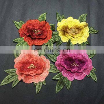 New Fashion Colorful Flower Patch Embroidery Design