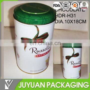 2015 hot sale tall round food tin/round tin can for food storage or packaging